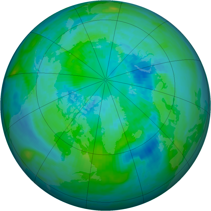 Arctic ozone map for 30 September 1988